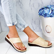 Load image into Gallery viewer, Women's solid color toe sandals
