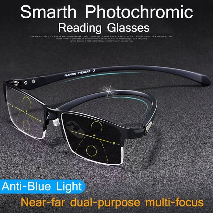 Glosrity Titanium progressive far and near dual-use reading glasses