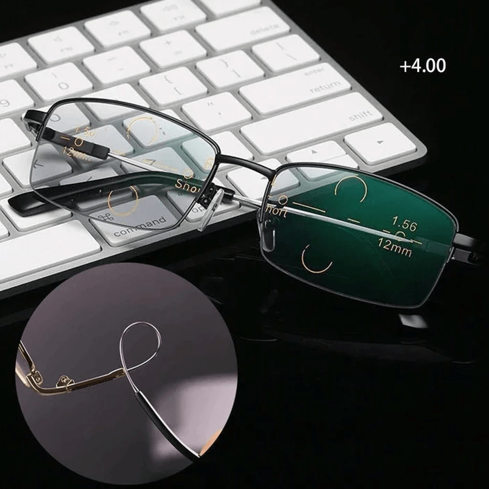 Glosrity Titanium progressive far and near dual-use reading glasses-IT